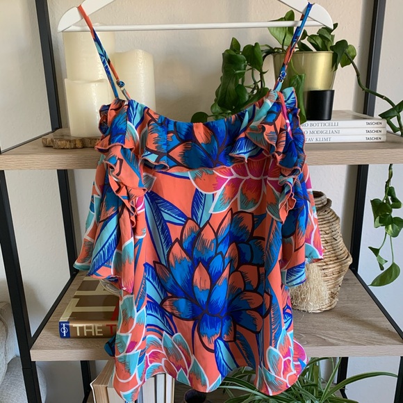 Parker Coral Desert Rose Cold Shoulder Blouse - Picture 5 of 5